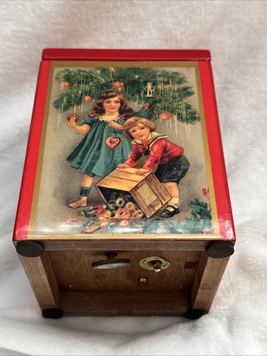  Lillian Vernon Victorian Christmas Santa In A Box  6" Music Box - Jingle Bells  - Bild 8 von 9