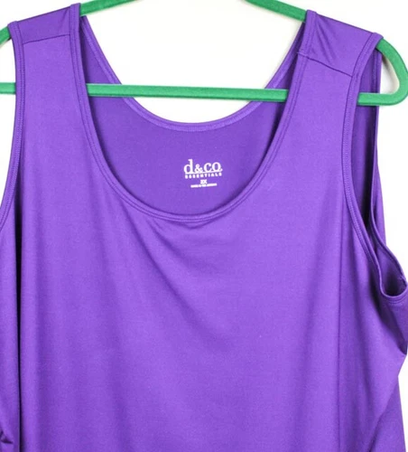 Denim & Co Essentials Layering Camisole, Size 2X, Style A226521, Nylon Blend