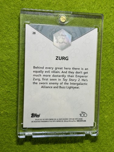 ZURG Disney 100 BLUE REFRACTOR #/75 SSP Toy Story CARD 2023 Topps Chrome LORCANA - Picture 11 of 24