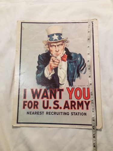 RPI 223 März 1974 Flagg Rekrutierung Poster Werbung "I Want You" für US Army - Bild 12 von 13