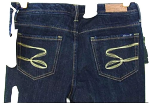 SEVEN 7 BRAND DARK DENIM BLUE FLARE CUT 