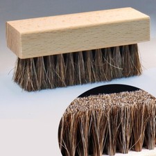 Horsehair Shoes Brush, 2Pcs Square Handheld Polish Daubers for Leather Boots