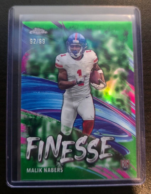 Malik Nabers 2024 Topps Chrome Green Finesse  /99 Rookie #f-6
