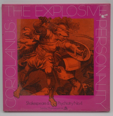 Coriolanus The Explosive Personality Vinyl LP Shakespeare and Psychiatry Sandoz