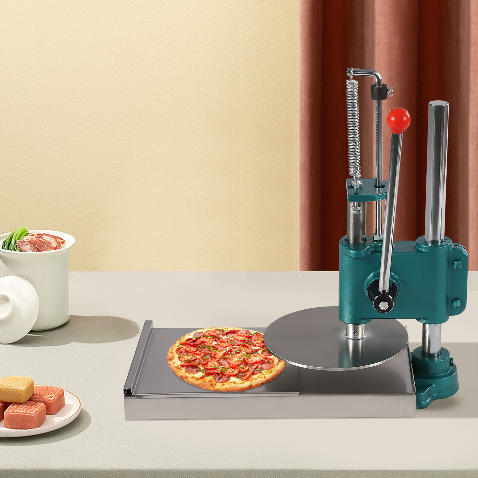 9.5" Manual Pastry Press Machine Cake Pizza dough Bread Press Stainless Steel US