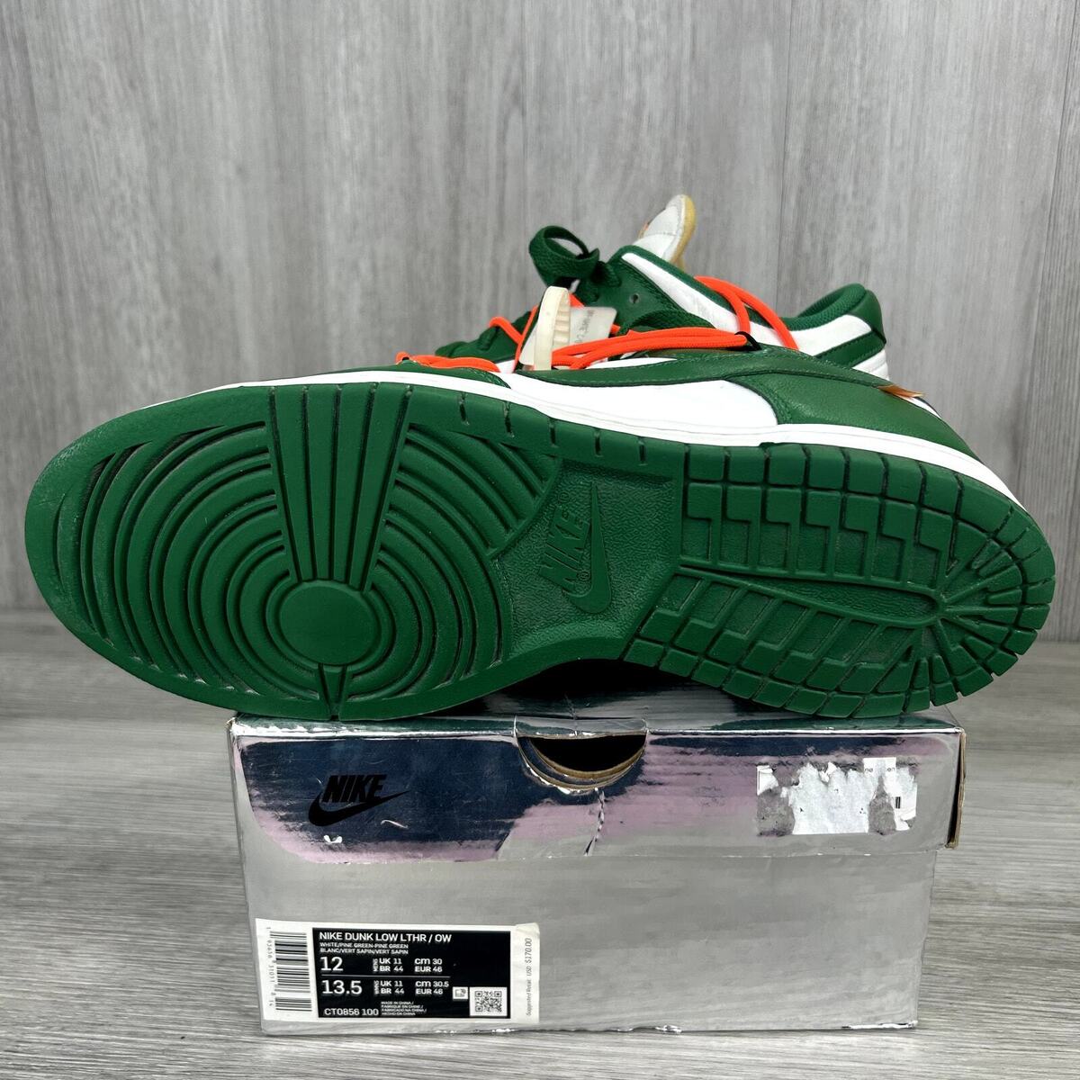 Nike Dunk Low Off-White Pine Green Sz 12 CT0856-100 2019 OG Nike Dunk Low Off-White Pine Green Sz 12 CT0856-100 2019 OG