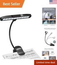 Portable USB Rechargeable Music Stand Light - 9 LED Bulbs for Ultimate Clarity