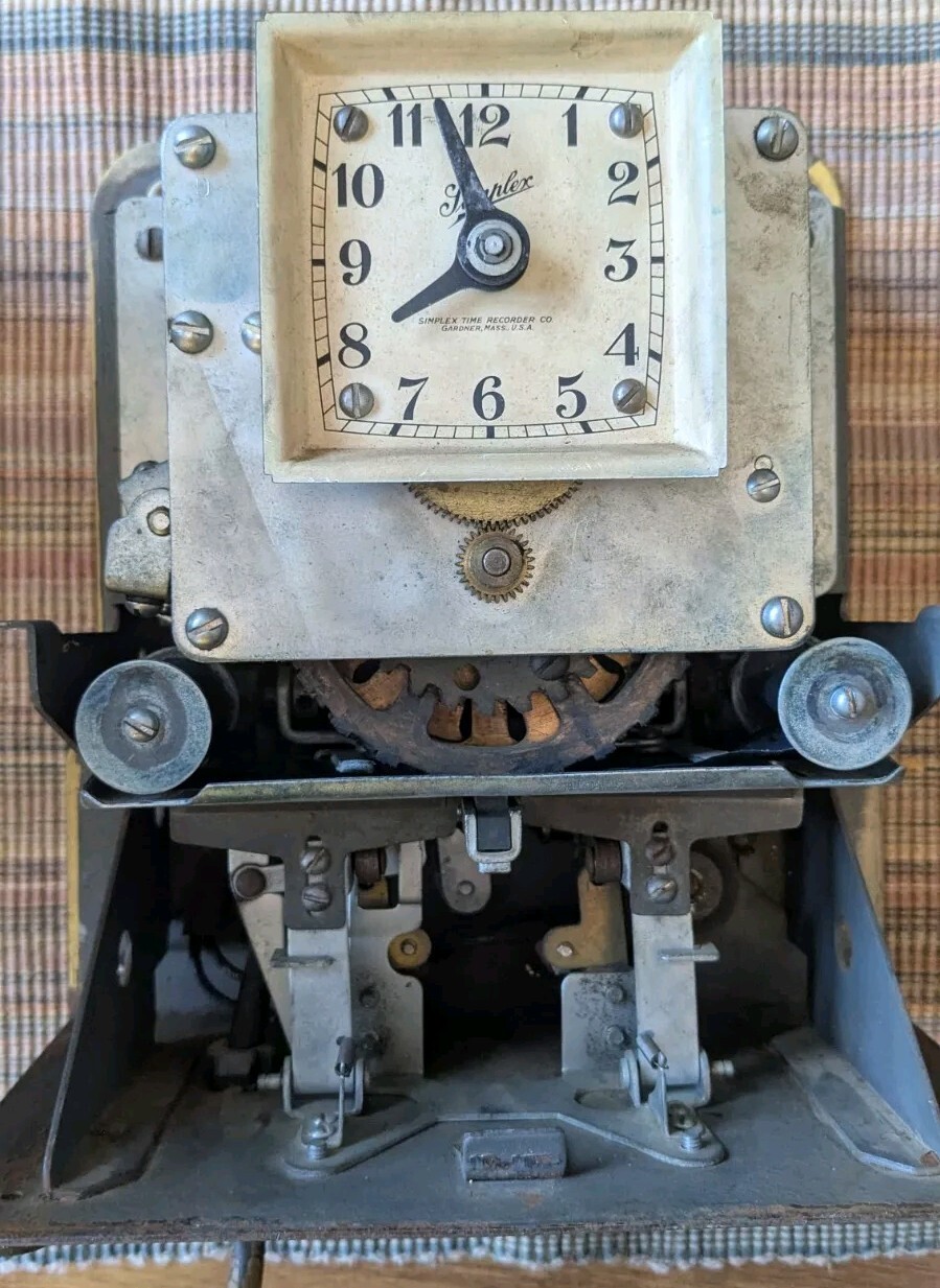 SIMPLEX TIME RECORDER TIME EQUIPMENT PUNCH CLOCK WORKS | eBay