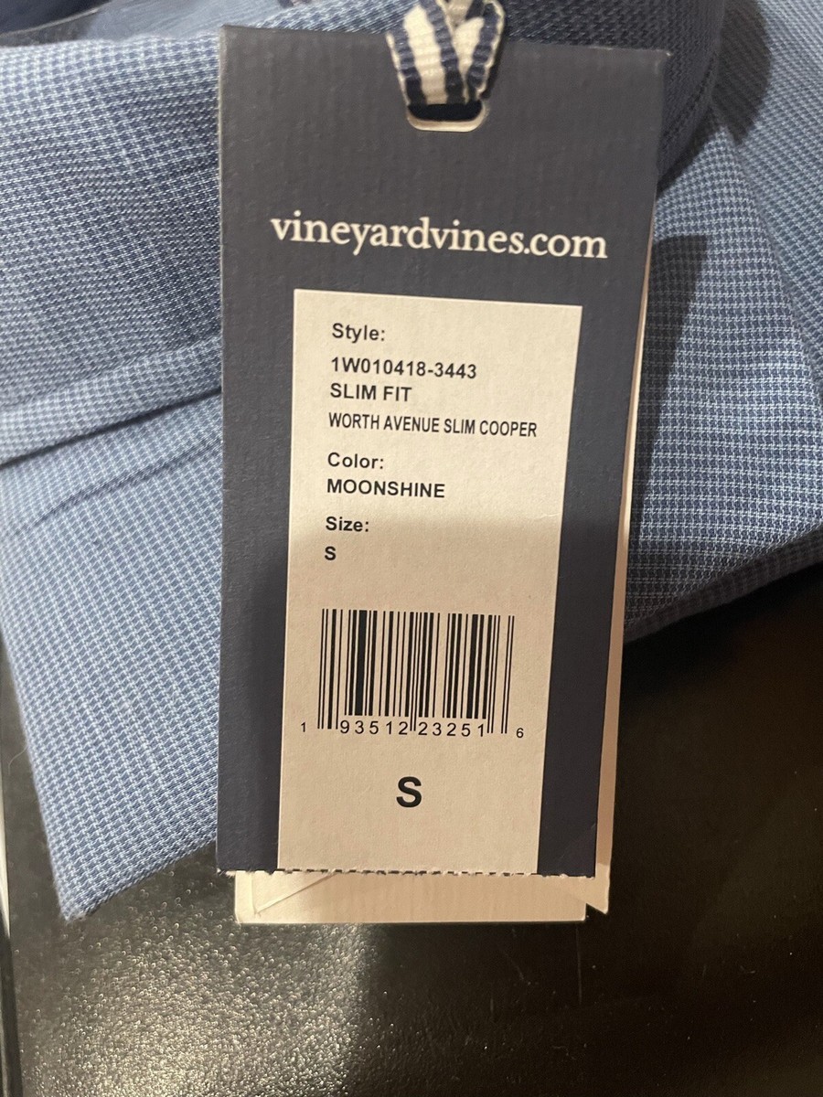 NWT Vineyard Vines Linen Men's Worth Ave Slim Cooper Long-sleeve