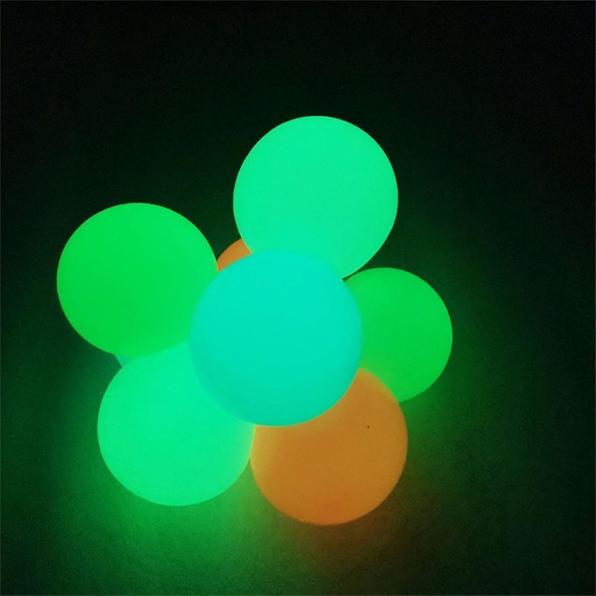 Glorbs – Klebrige Leuchtbälle Für Decke & Tisch, 12 Stück, Stressabbauendes Fidget-Spielzeug