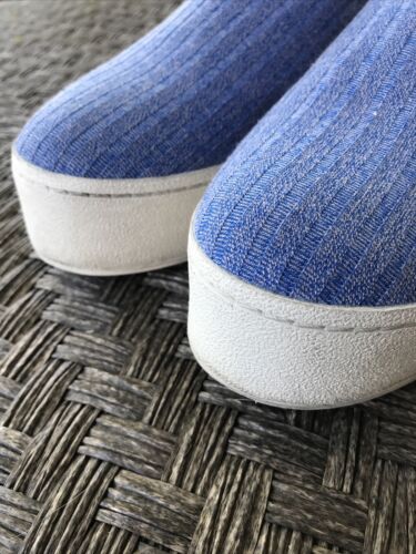 OPENING CEREMONY Cici Ribbed Jersey Platform Women Shoes Sz 39 EU Blue - 第 3/6 張圖片