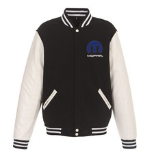 Mopar Racing Reversible Fleece Jacket PVC Sleeves 2 Front Patches Logo