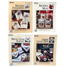 Lot Of 5 Leisure Arts Cross Stitch Lites Patterns Vintage 90 s Cottagecore