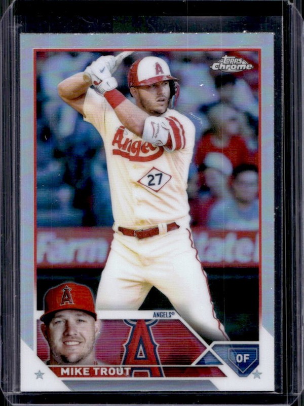 2023 Topps Chrome Mike Trout Refractor #27 Angels