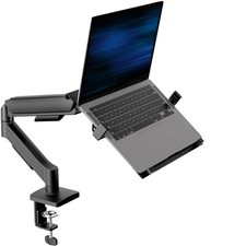 10" to 15.6" Single Laptop Stand Desk Mount, Adjustable Notebook Holder