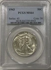 1943 Walking Liberty Half Dollar - PCGS MS64