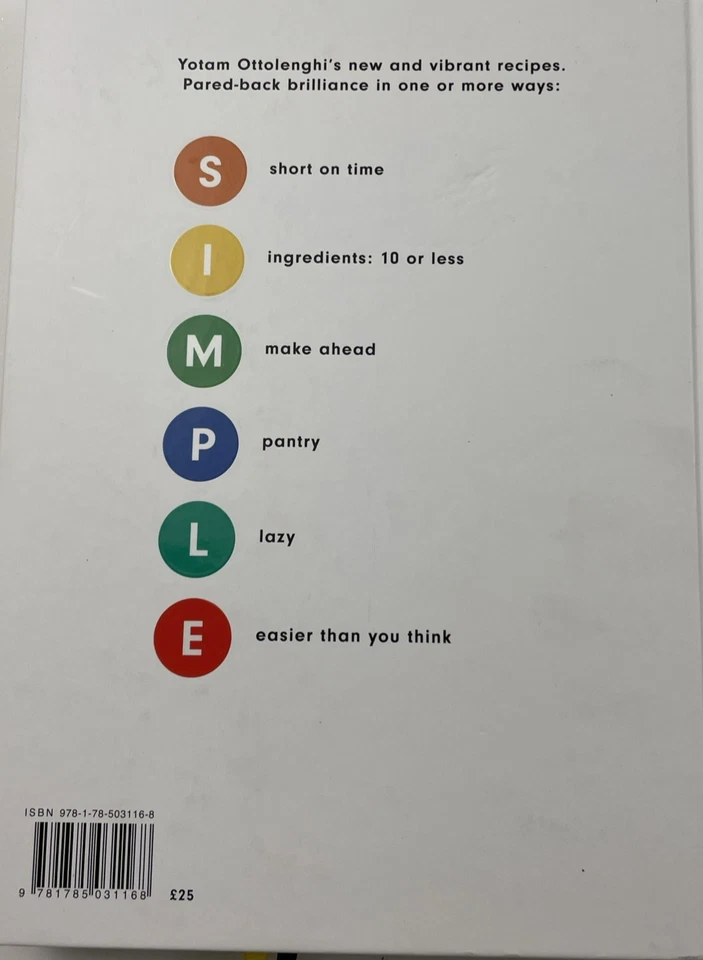 Ottolenghi SIMPLE Cookbook SIGNED Yotam Ottolenghi EASY HEALTHY GREAT RECIPIES - Image 4 of 4