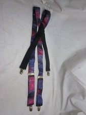 vintage CAS suspenders England Germany suspender adjustable multicolor silk