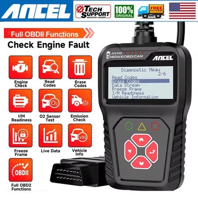 ANCEL AS100 Car Code Reader Car Engine OBD2 Scanner Check Engine Error Codes US