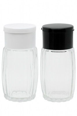 2x Salz Pfefferstreuer Salzstreuer Gewürzstreuer Glas Kunststoffdeckel Steruer