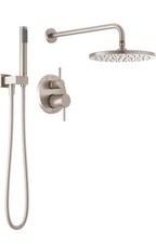 Delta Modern 14 Series Round Rain Shower System Faucet Set,Rainfall Brshd Nichel