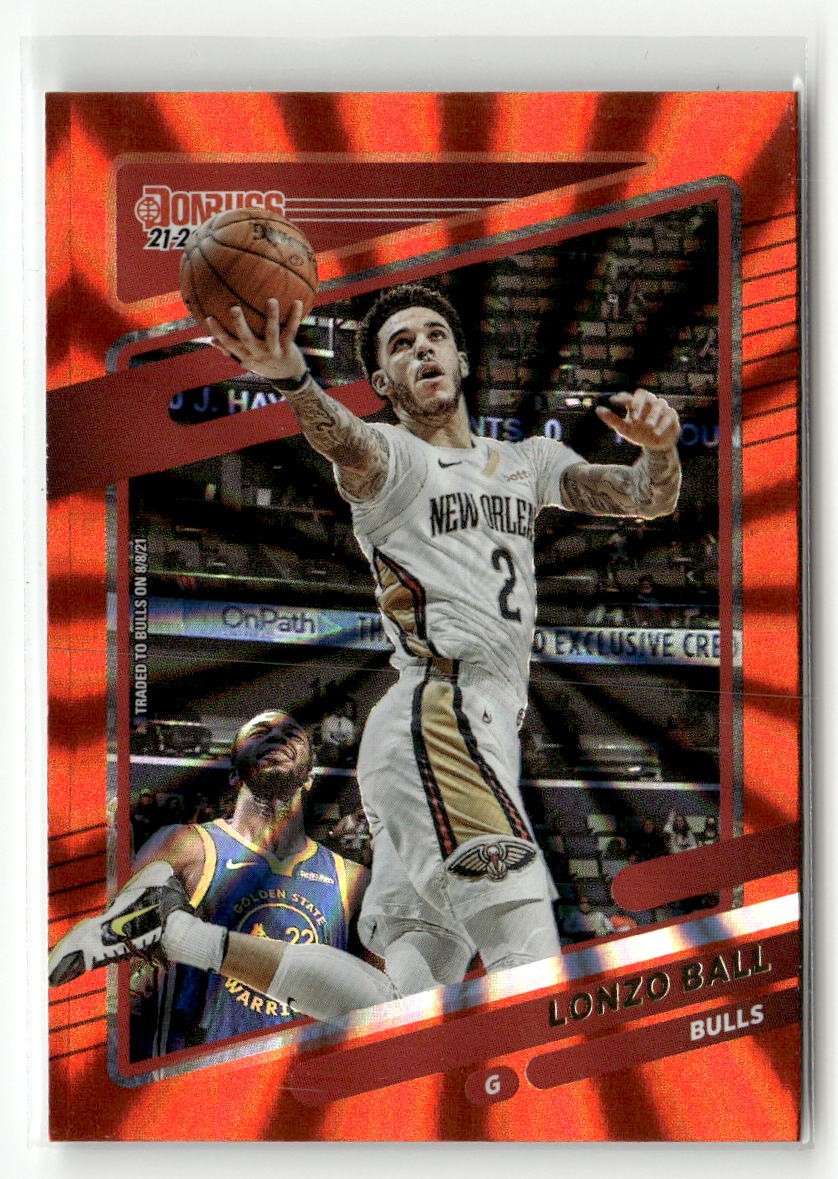 2021-22 Donruss #79 Lonzo Ball Holo Orange Laser