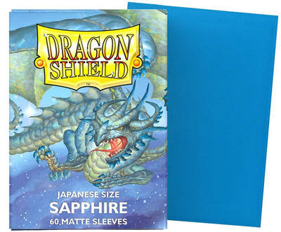 Dragon Shield Japanese Size Sapphire 60 Matte Sleeves YuGiOh