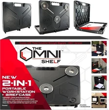 OmniShelf Portable Magnetic Workstation Laptop Stand – 50 lb Capacity