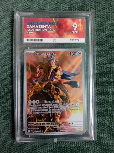 Pokémon TCG Zamazenta Illustration rare 201/182 Destined Rivals ACE 9 grade Card