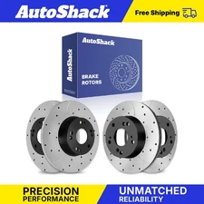 Front Rear Drilled Slotted Brake Rotors for 2006-2011 Honda Civic 1.8L