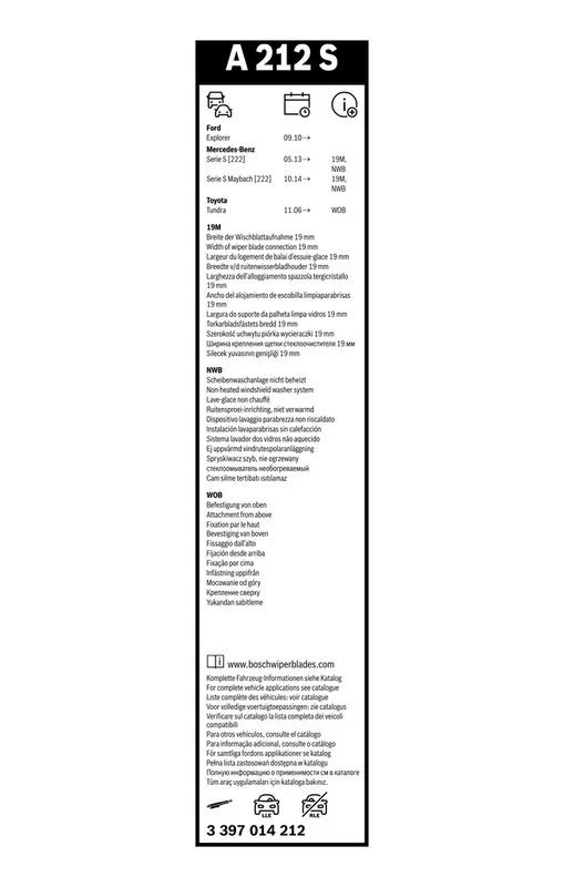 Scheibenwischer Set für Ford USA Explorer U5 U6 ab 10-> - Bild 3 von 4