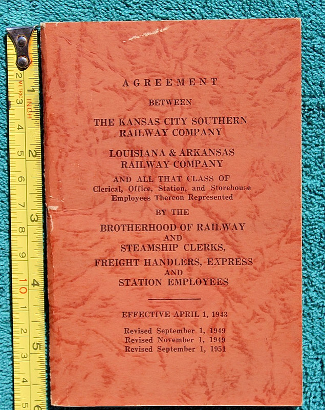 1951 Louisiana & Arkansas Railway Kansas City Southern Railroad Agreemnt KCS L&A