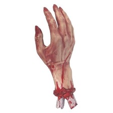 Severed Gory Hand Flesh 30cm Rubber Zombie Costume Accessory
