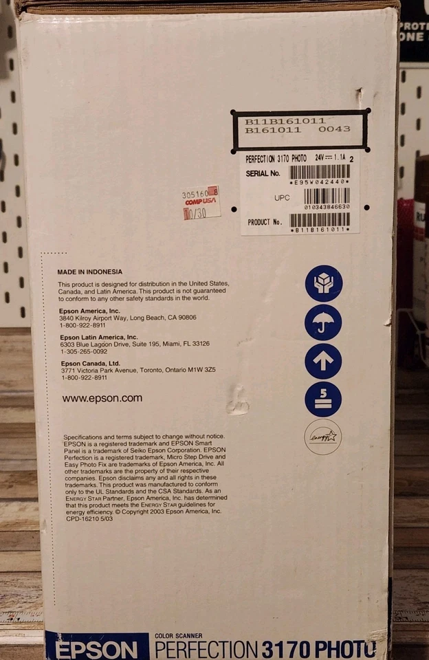 Epson Perfection 3170 Photo Long Flatbed Color Scanner Open Box No Software Disc - Image 2 of 4
