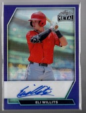 2026 Leaf Metal #BA-EW1 Eli Willits Base Autographs Prismatic Purple #/7