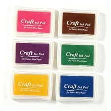 6 Pcs Craft Ink Pads Set, Washable Stamp Pads for Kids Pure