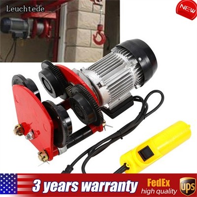 1 Ton Electric Hoist Trolley Overhead Motor Winch Hoist Lift Garage Crane