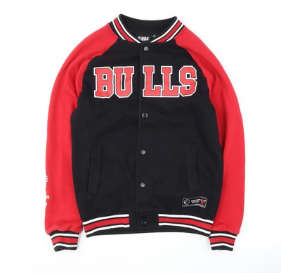 NBA Varsity Jacke Herren schwarz rot XS