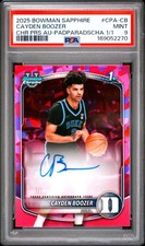 Marketplace image: 2025 BOWMAN SAPPHIRE EDITION CHROME PROSPECT AUTOS CAYDEN BOOZER 1/1 PSA 9