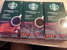Starbucks VIA Instant Dark French Roast Coffee - A 3 Pack of 8ct