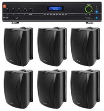 JBL VMA1120 Commercial/Restaurant 70v Mixer/Amplifier 6 6.5" Wall Speakers