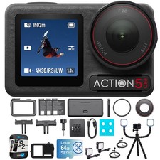DJI Osmo Action 5 Pro Adventure Combo w/ Vlogging Accessories Bundle