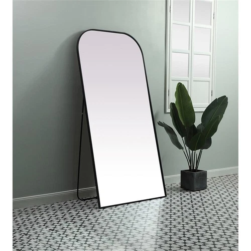 Elegant Decor Blaire Arch Modern Wood/Metal Full Length Mirror in Black - Picture 11 of 11