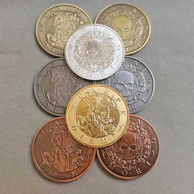 Memento Mori Coin Carpe Diem Collectible Commemorative Pirate 1-pc