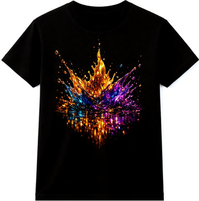 Paint Splash T-Shirt bunt flüssiges Wasser Explosion Grafik Tee
