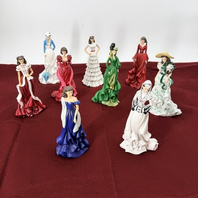 Vintage Oh So Scarlett - The Hamilton Collection Figurine Collection - Set of 9