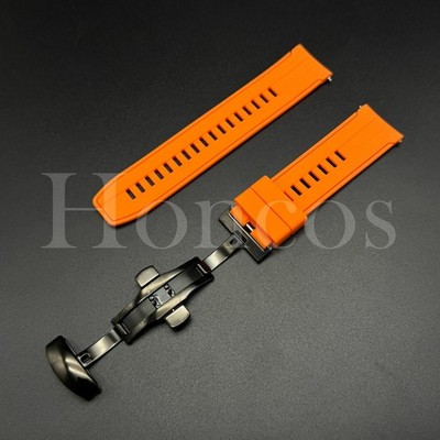 20 22 MM Orange Soft Rubber Watch Strap Band Sport Quick Release Fits Casioak US