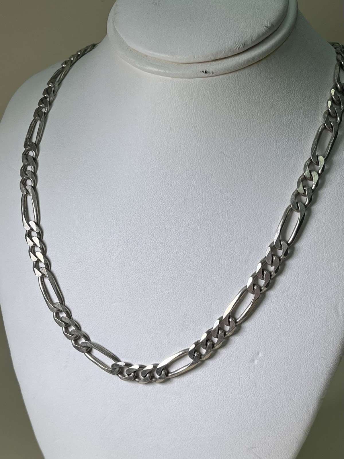 Sterling Silver .925 Figaro Link Chain, 19”