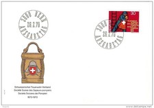 FIREFIGHTERS SWITZERLAND EMBOSSED FDC 1969 INTERNATIONAL SWISS COMPANY OF FIRE