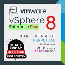 VMware vSphere Enterprise Plus v.8 - 1 CPU License - Perpetual UC NSC BRAND NEW